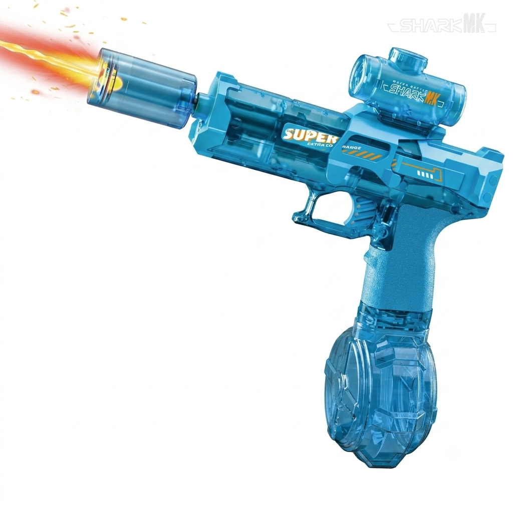 pistola de agua electrica con silenciador led y mirilla